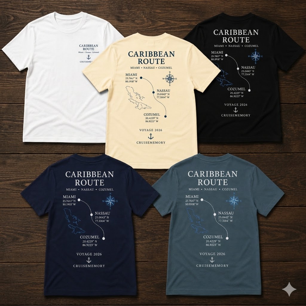 Caribbean Cruise Voyage Memory Tee - Image 3