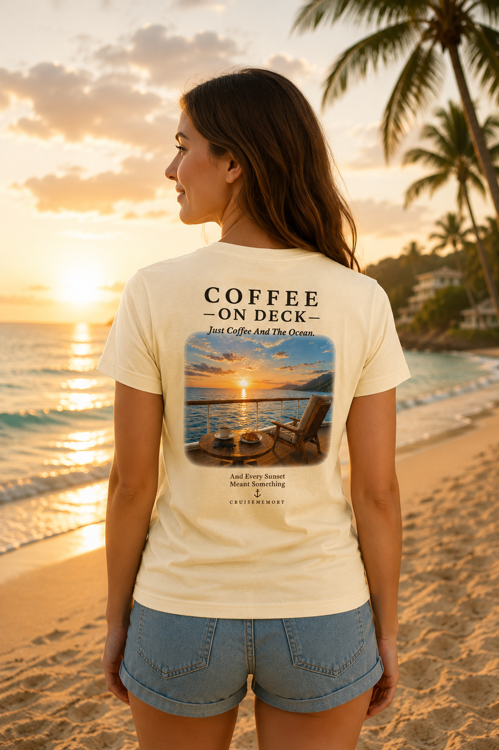 Coffee On Deck At Sunset