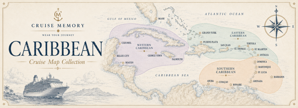 Caribbean Cruise Map Collection Banner
