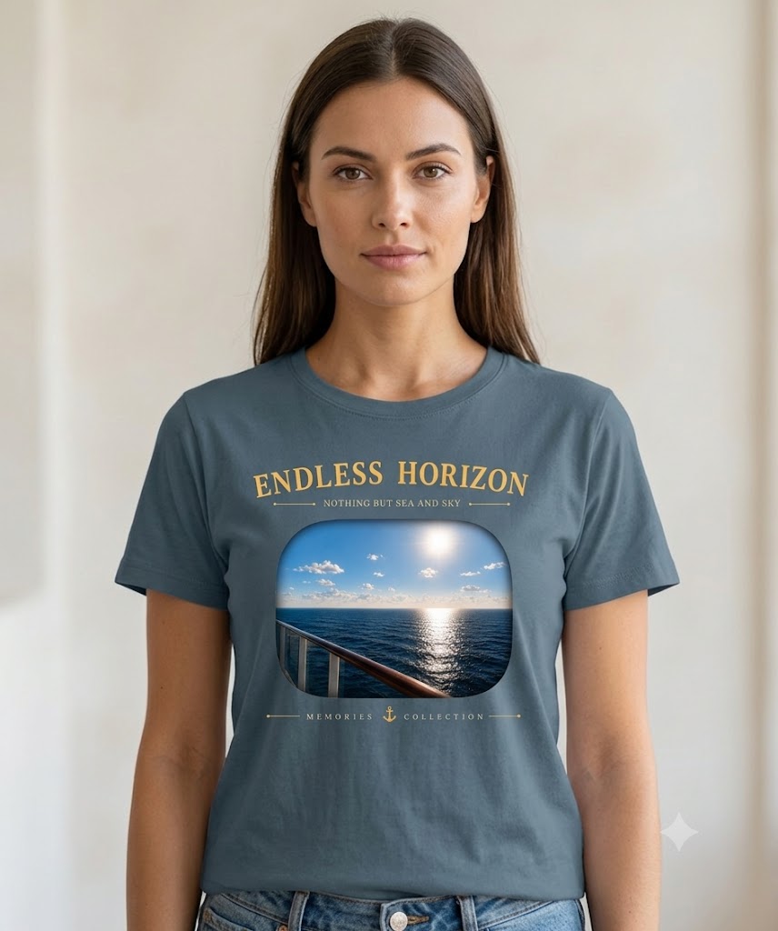Endless Horizon Cruise T-Shirt Mockup