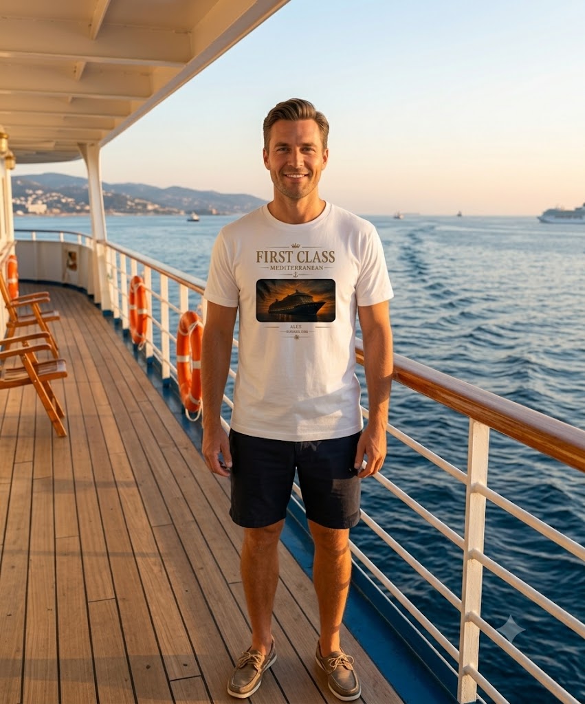 uxury Cruise Tee – Men's Lifestyle Mockup