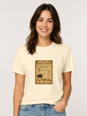 Captain’s Route Southern Caribbean Women’s T-Shirt Mockup – Natural