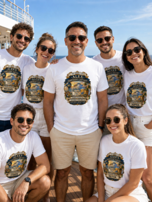 Personalized Birthday Captain Cruise Squad Group Mockup